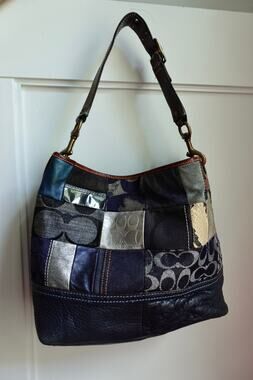 Coach Denim Patchwork Tote Bag